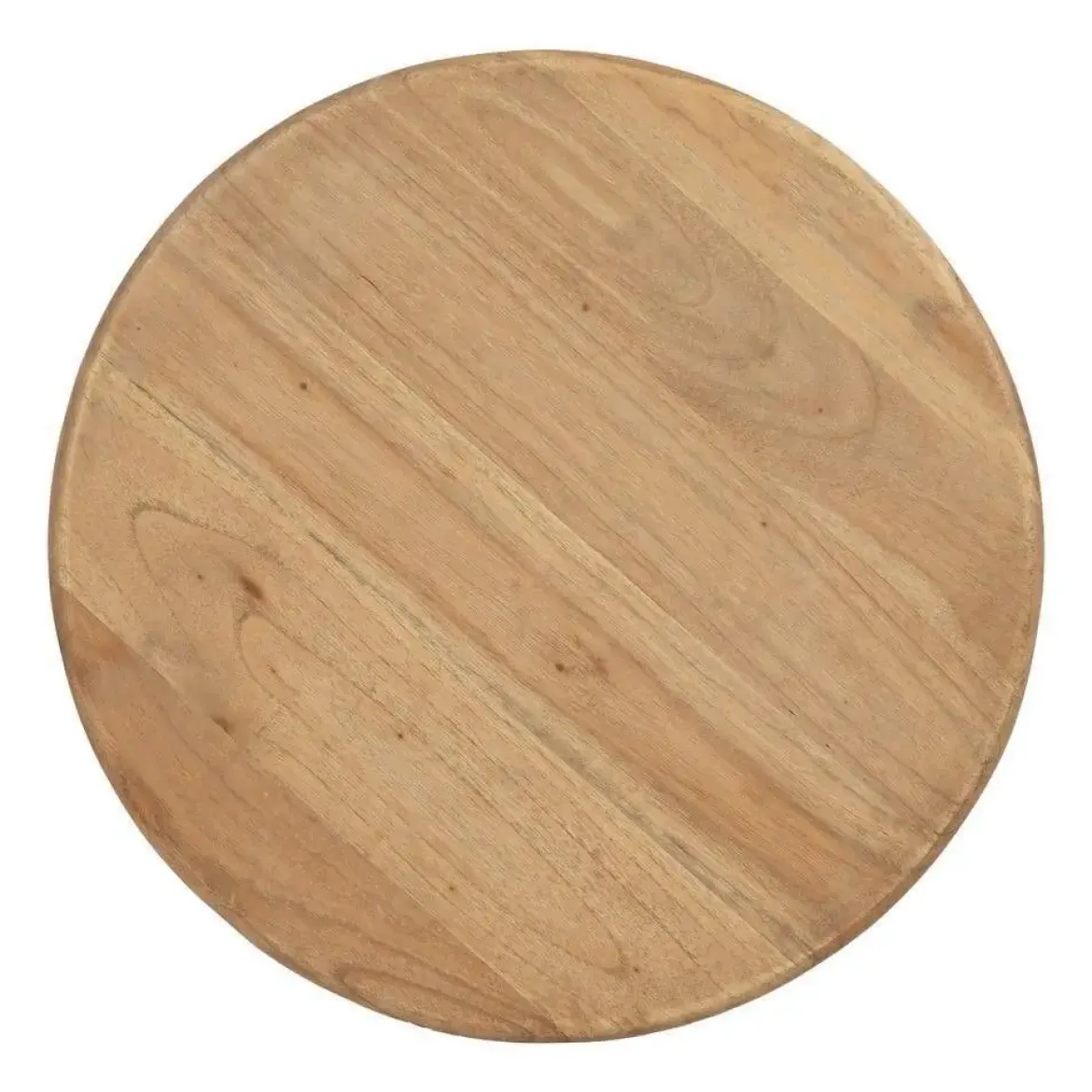 Mesa Auxiliar Natural de Madera de Mindi 40x40x55 cm 613024