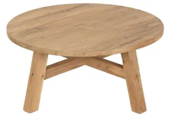Mesa Auxiliar Redonda de Madera Natural MB-219429