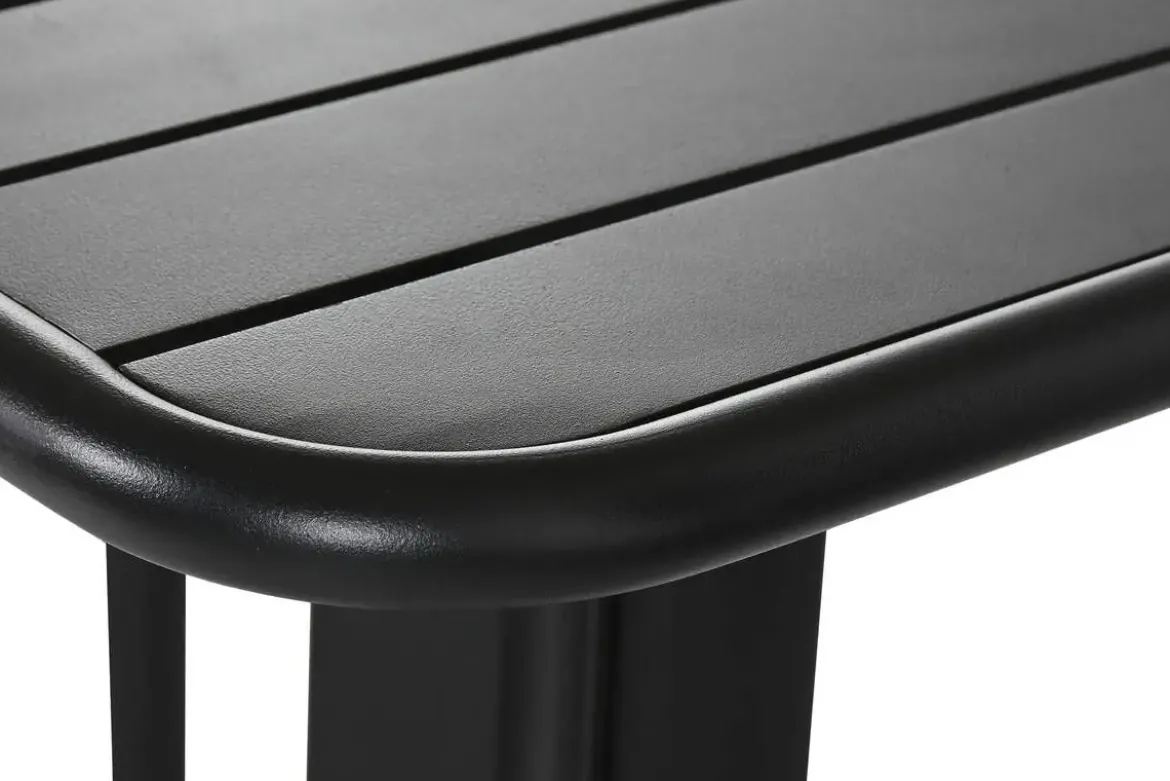 Mesa Bar Set con 2 Taburetes en Negro Estructura Metal MB-218235