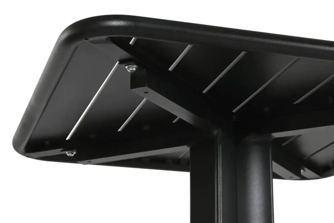 Mesa Bar Set con 2 Taburetes en Negro Estructura Metal MB-218235
