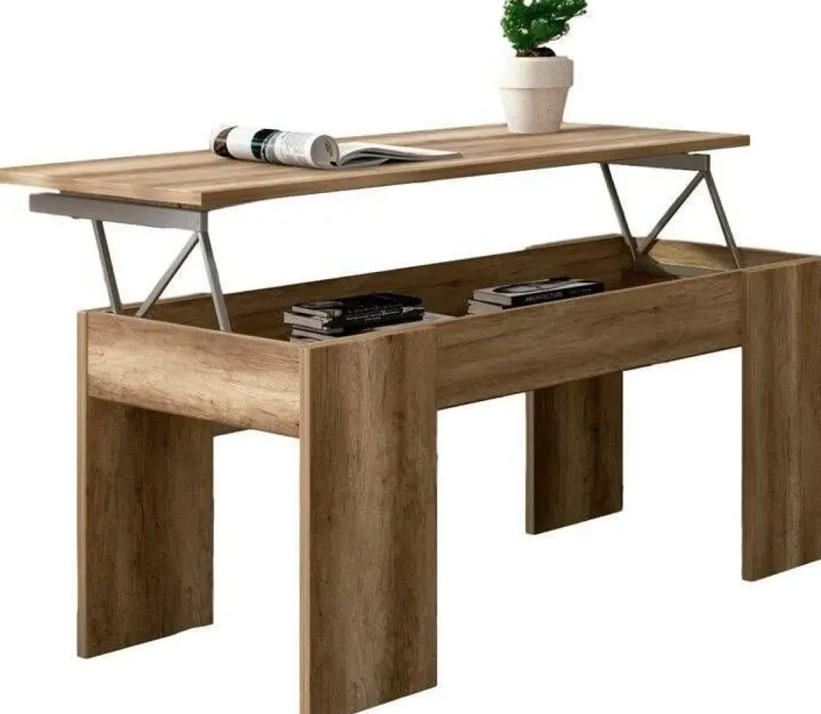 Mesa centro elevable modelo Lara color cañón