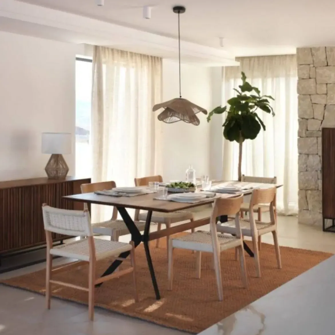 Mesa comedor de Madera de Acacia GABAR 10835