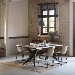 Mesa comedor de Madera de Acacia Acabado Vivo GABAR 10707