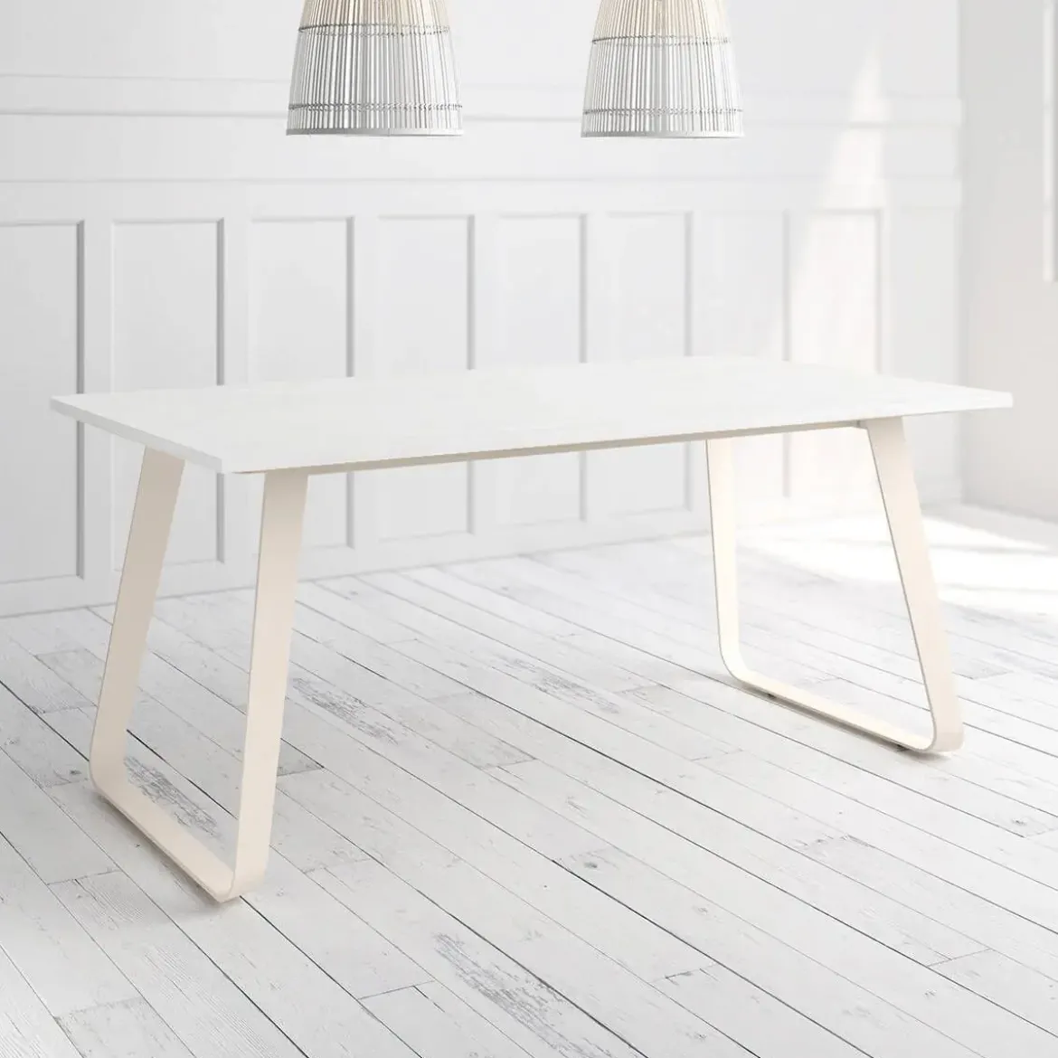 Mesa Como Rectangular 140 cm Estuctura Marfil BOGAL CNG067M
