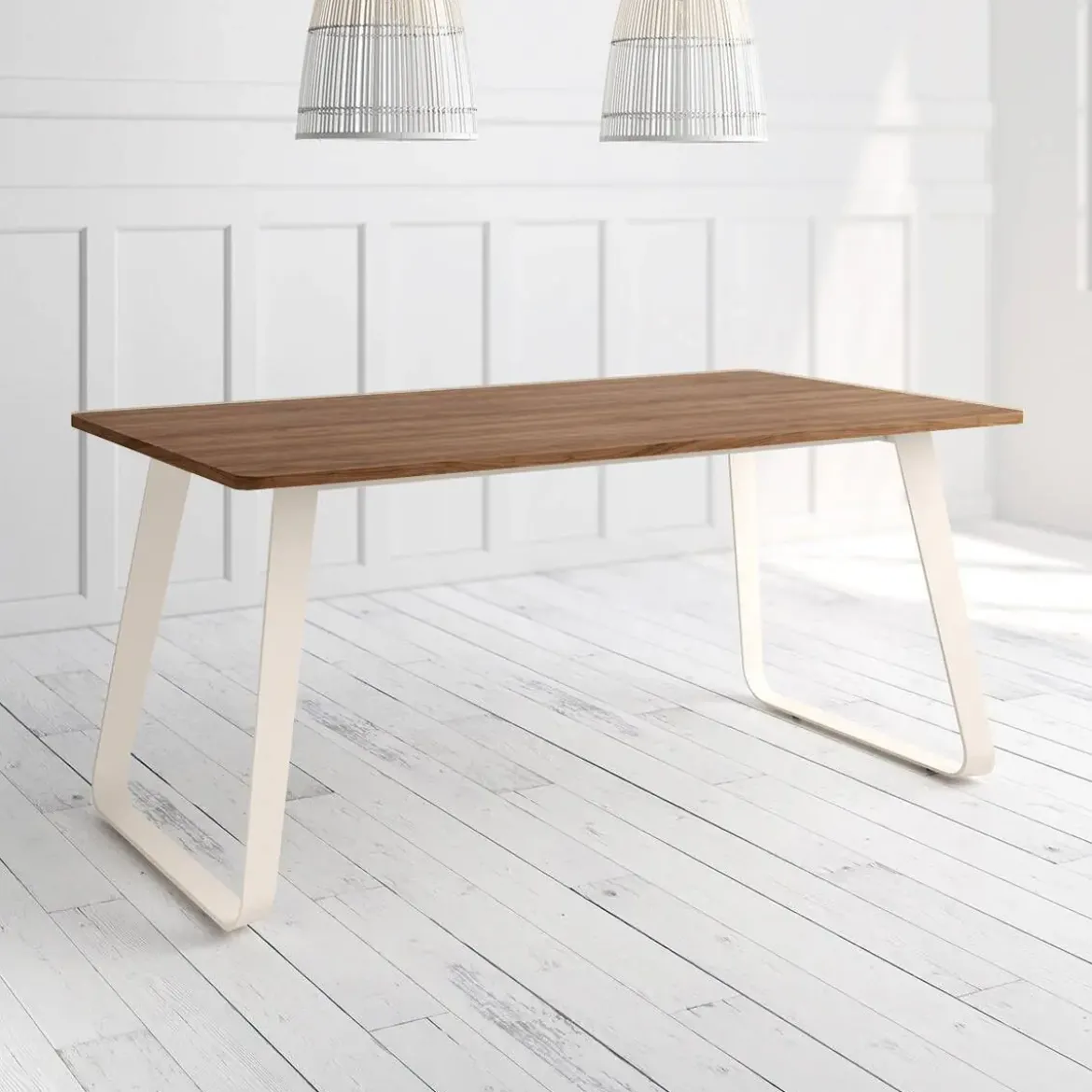 Mesa Como Rectangular 160 cm Estuctura Marfil BOGAL CNG068M