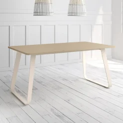 Mesa Como Rectangular 160 cm Estuctura Marfil BOGAL CNG068M