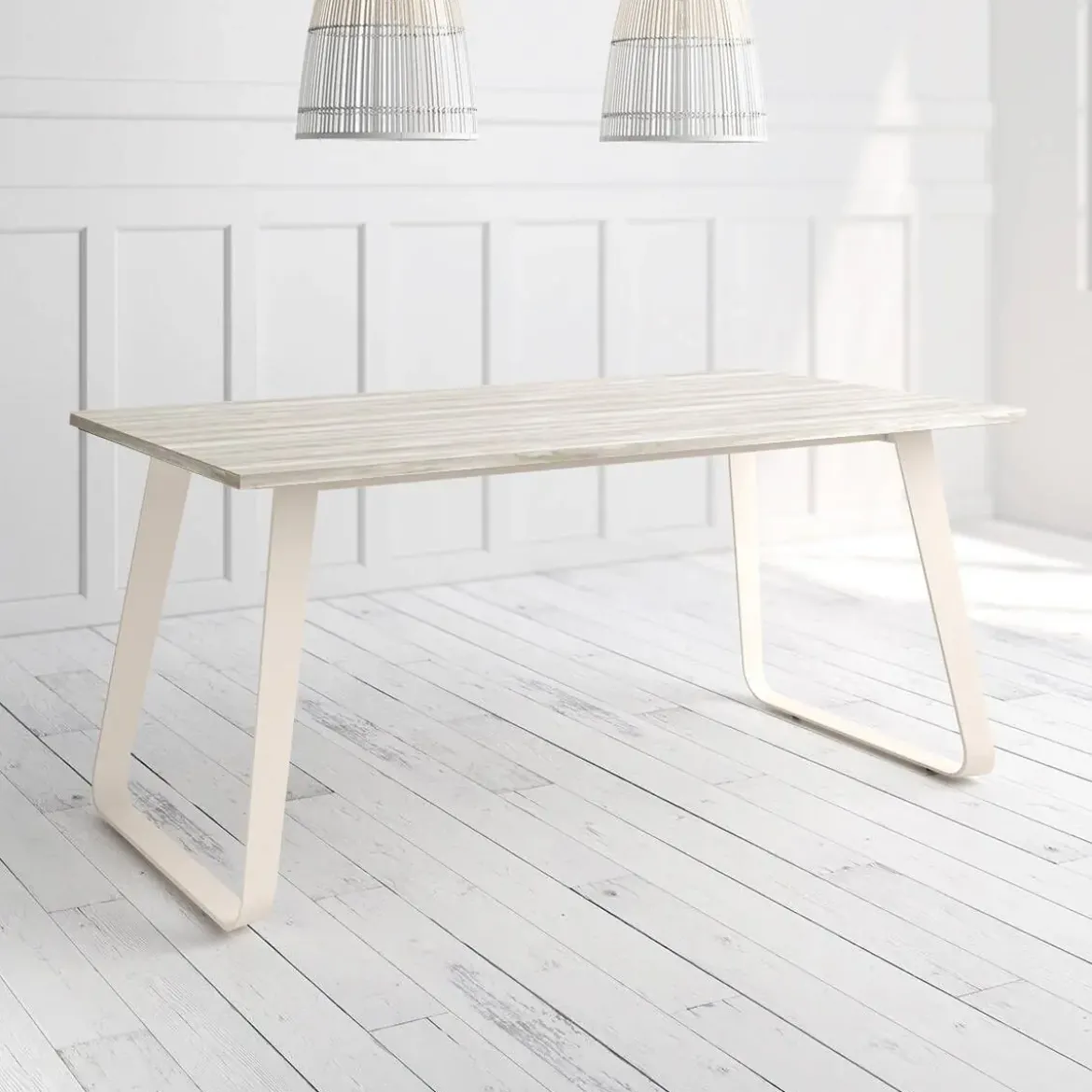 Mesa Como Rectangular 160 cm Estuctura Marfil BOGAL CNG068M