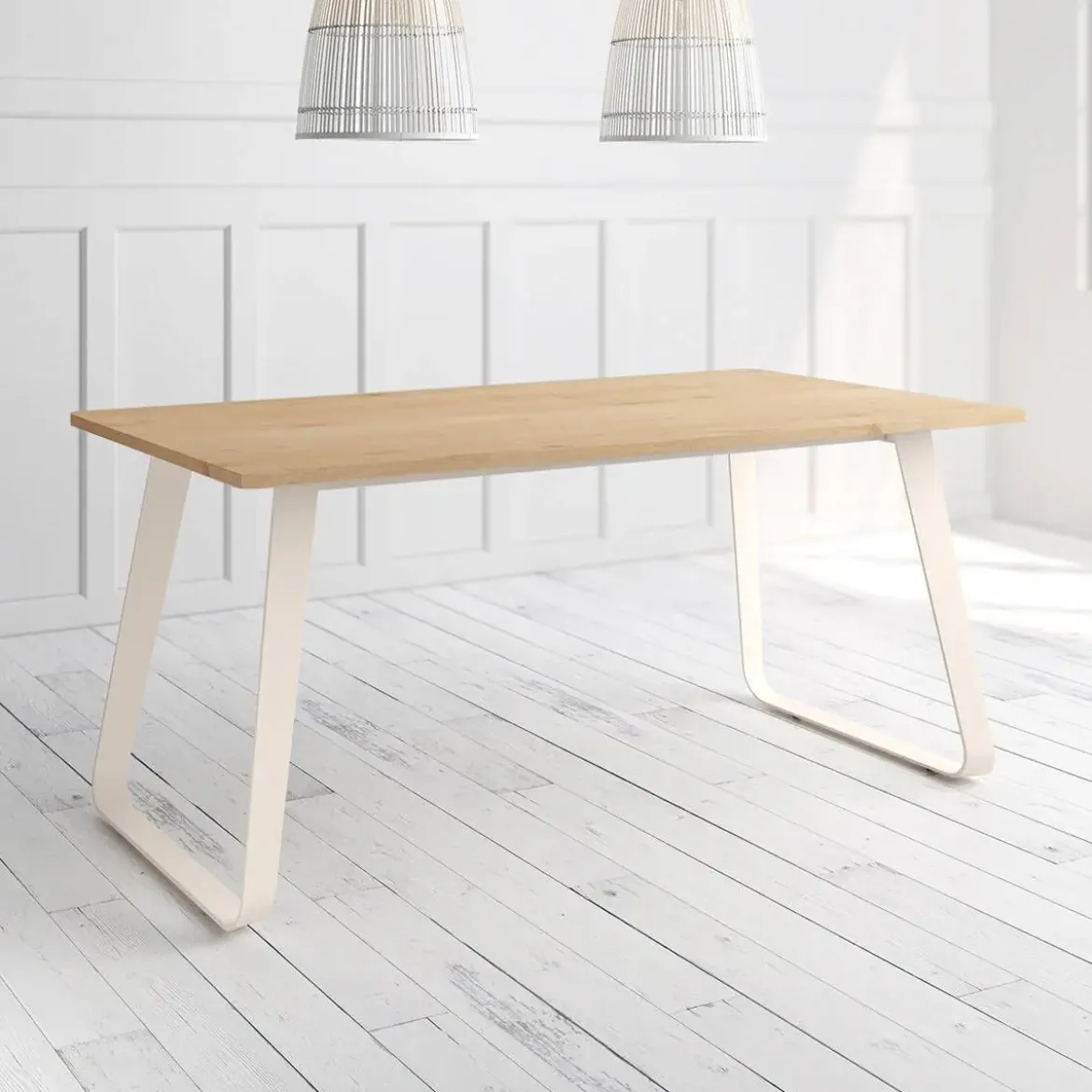 Mesa Como Rectangular 160 cm Estuctura Marfil BOGAL CNG068M