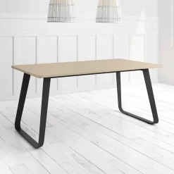 Mesa Como Rectangular 160 cm Estuctura Negra BOGAL CNG068N