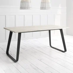Mesa Como Rectangular 180 cm Estuctura Negra BOGAL CNG069N