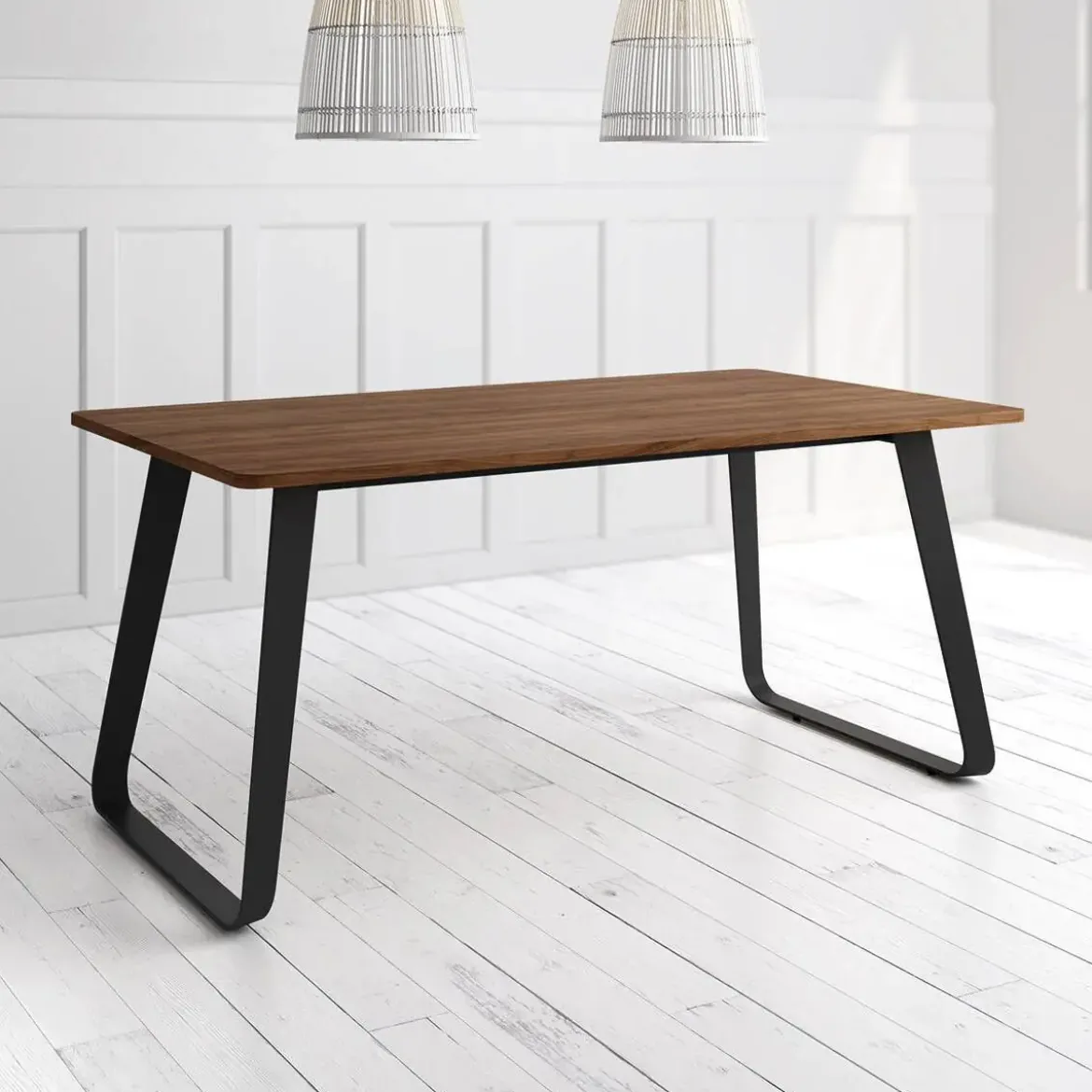 Mesa Como Rectangular 180 cm Estuctura Negra BOGAL CNG069N