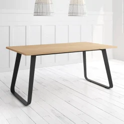 Mesa Como Rectangular 180 cm Estuctura Negra BOGAL CNG069N