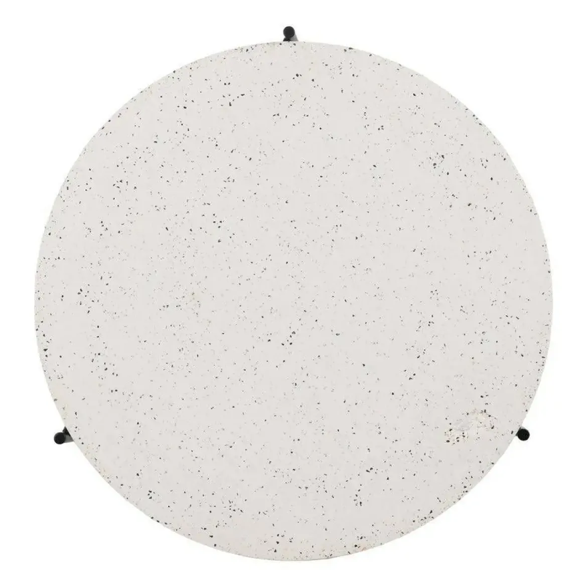 Mesa de Centro Beige y Negra en Magnesio con Patas de Hierro 68 cm 613558