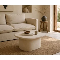 Mesa de Centro Blanca Estructura de DM WILMA 60 cm 615200