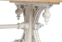 Mesa de Centro Clásica Decapé Blanco con Tapa de Abeto MB-212186