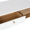 Mesa de Centro con Cajones y Huecos en MDF Blanco MB-211740