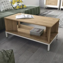 Mesa de Centro con Patas Blancas MARTE