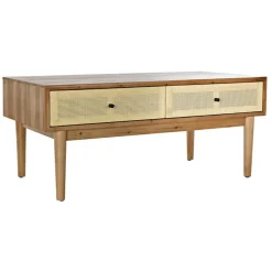 Mesa de Centro de Abeto y Ratán MB-193517