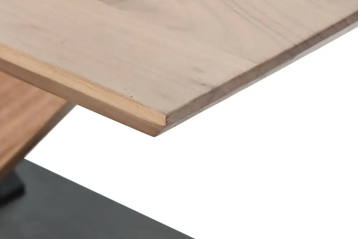 Mesa de Centro de Acacia con Patas de Metal MB-207410