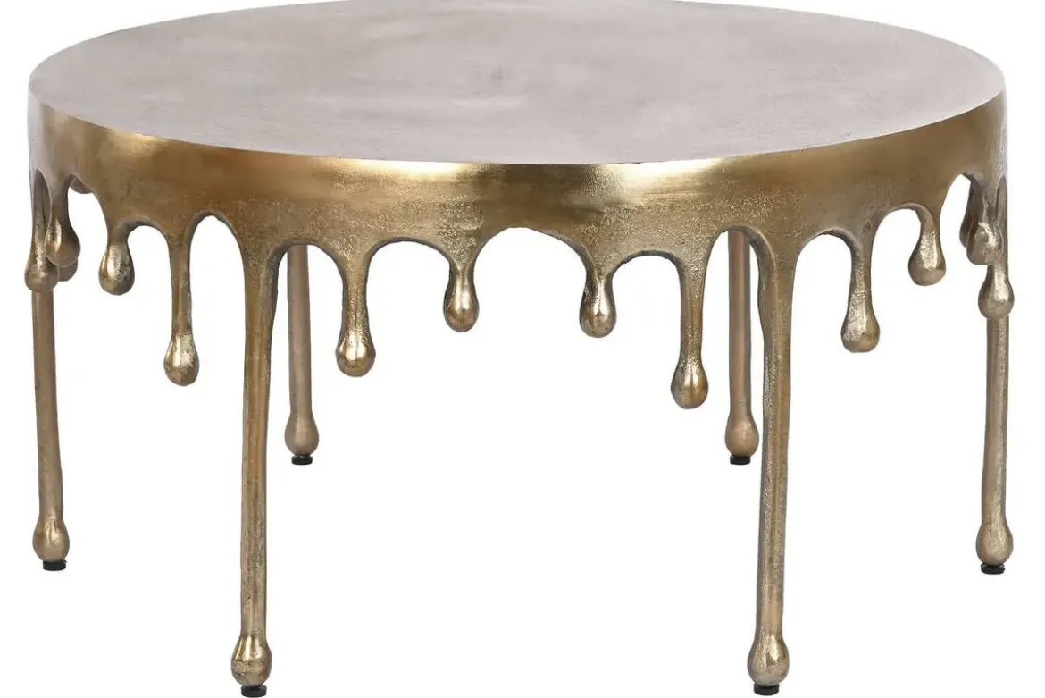 Mesa de Centro de Aluminio en color Antique Gold MB-208497