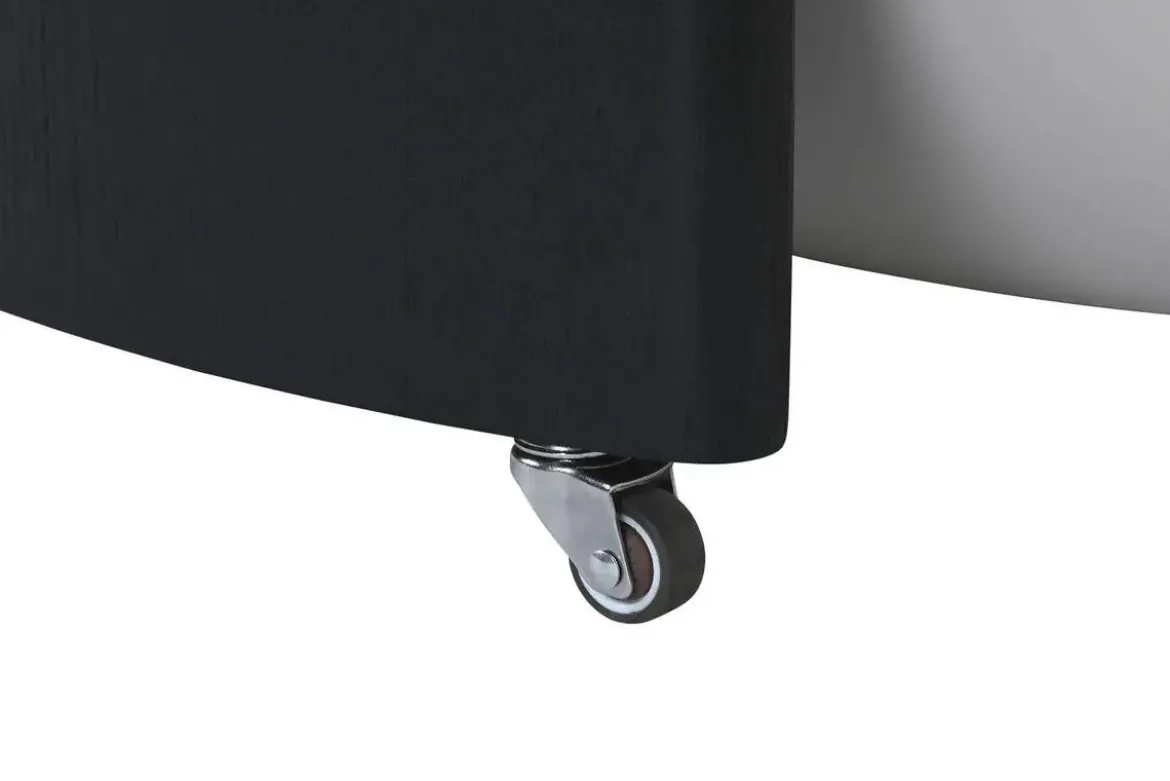 Mesa de Centro de Cristal con Estructura MDF y Acero Negro MB-217638