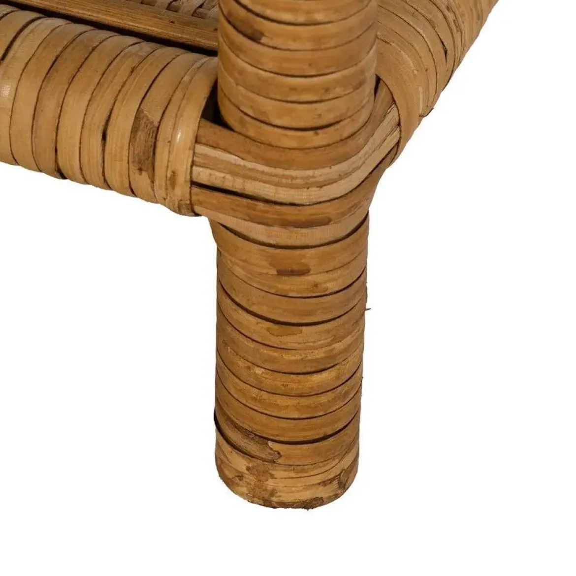 Mesa de Centro de Cristal-Ratán 90 cm 611419