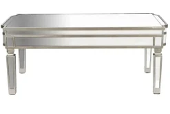 Mesa de Centro de Espejo Plateada con Estructura MDF MB-209810