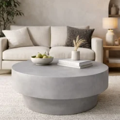 Mesa de Centro de Hormigón Gris 91x91 cm MB-224640