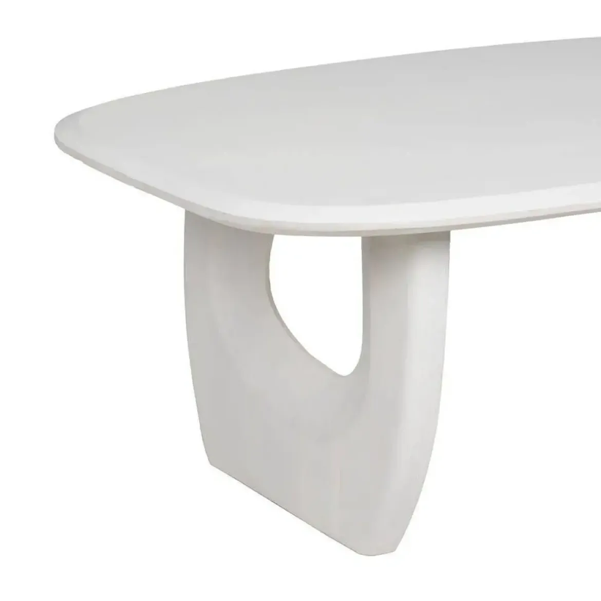 Mesa de Centro de Madera Blanca Decapada Estilo Natural 130 cm 612686