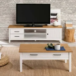 Mesa de Centro de Madera con Cajón MIRANDA