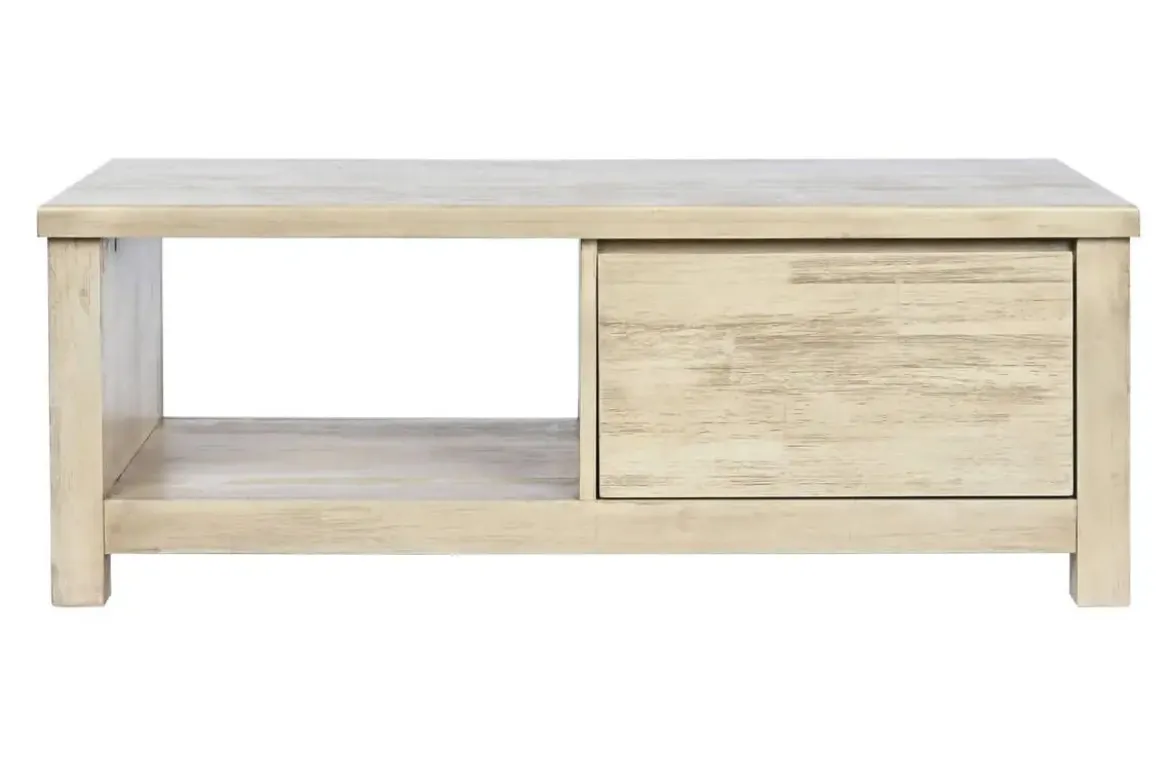 Mesa de Centro de Madera de Acacia con Cajón Natural MB-209027