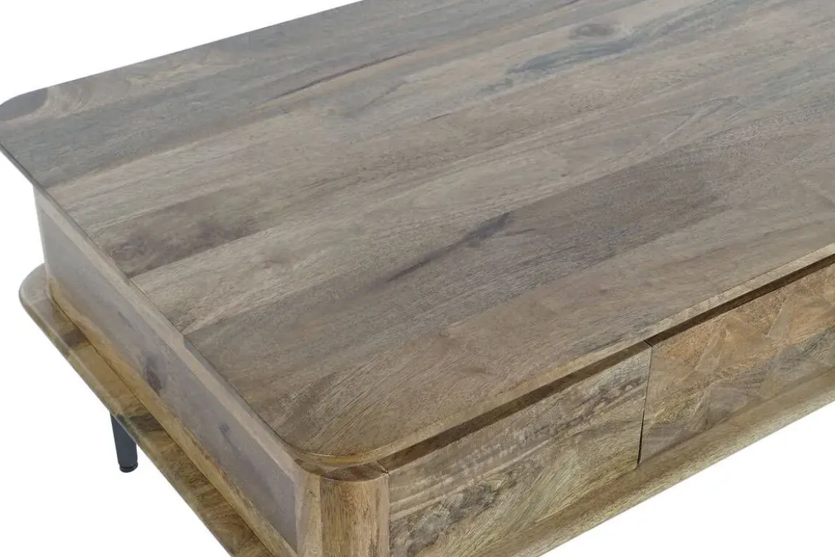 Mesa de Centro de Madera de Mango con Cajón MB-206310