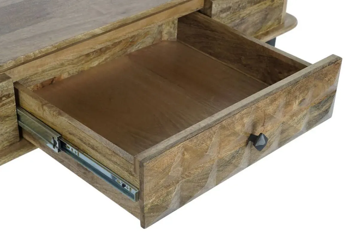 Mesa de Centro de Madera de Mango con Cajón MB-206310