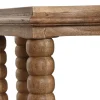 Mesa de Centro de Madera de Mango Torneada Natural MB-213711