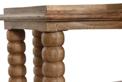 Mesa de Centro de Madera de Mango Torneada Natural MB-213711