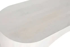 Mesa de Centro de Madera de Mango Blanca 137 cm MB-214816