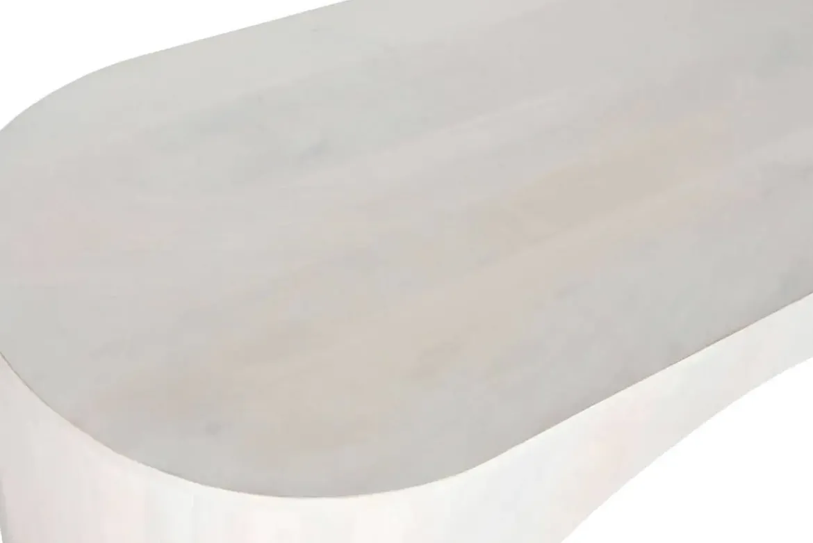 Mesa de Centro de Madera de Mango Blanca 137 cm MB-214816