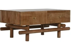 Mesa de Centro de Madera de Mango Natural con Cajones MB-215098