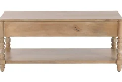 Mesa de Centro de Madera de Mango con 2 Cajones MB-223084