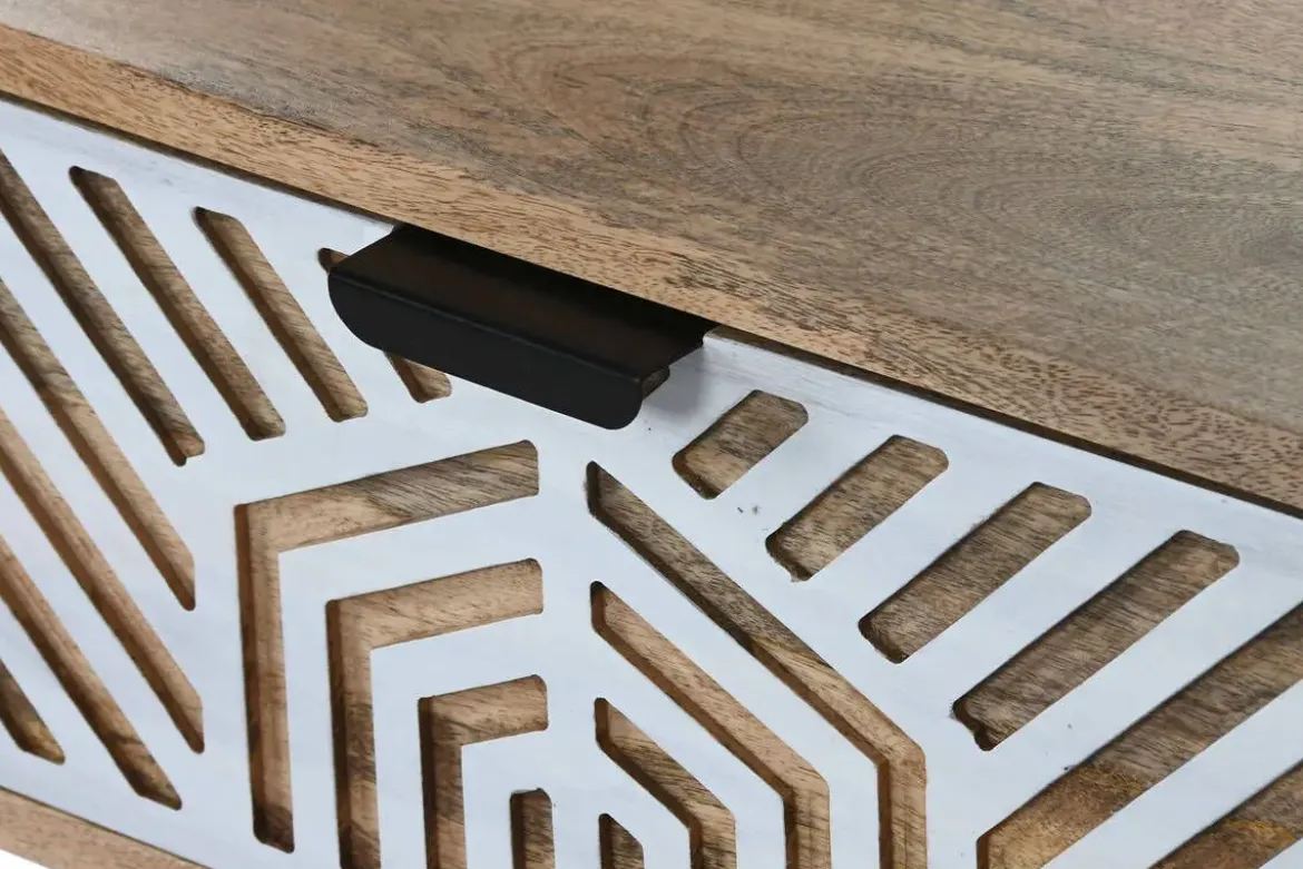 Mesa de Centro de Madera de Mango con 2 Cajones MB-212183