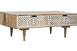 Mesa de Centro de Madera de Mango con 2 Cajones MB-212183