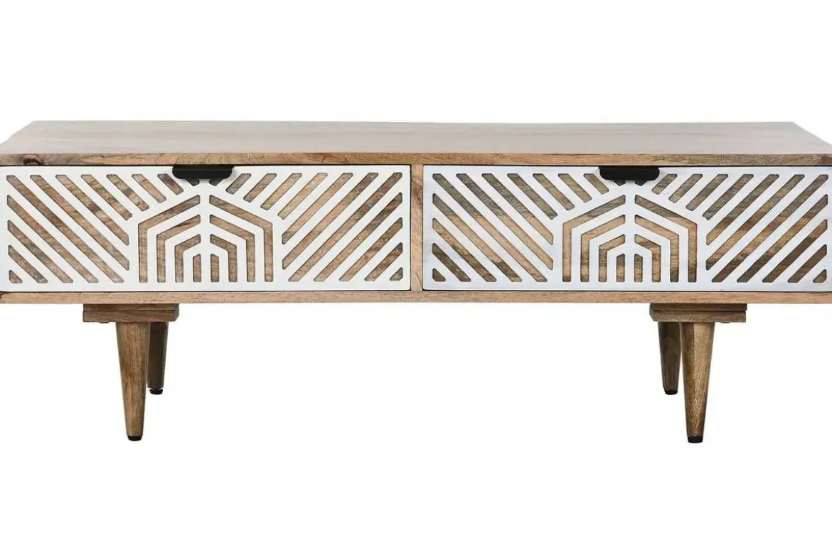 Mesa de Centro de Madera de Mango con 2 Cajones MB-212183