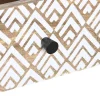 Mesa de Centro de Madera de Mango Natural con 2 Cajones MB-206554