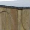 Mesa de Centro de Madera de Mango con Mármol Redonda MB-205540
