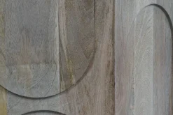 Mesa de Centro de Madera de Mango con Mármol Redonda MB-205540