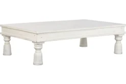Mesa de Centro de Madera en Decapé Blanco 170 cm MB-224034