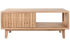 Mesa de Centro de Madera Mindi Natural con Puerta Corredera MB-221791