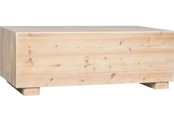 Mesa de Centro de Madera Natural con 2 Cajones MB-213018