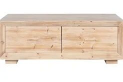 Mesa de Centro de Madera Natural con 2 Cajones MB-213018