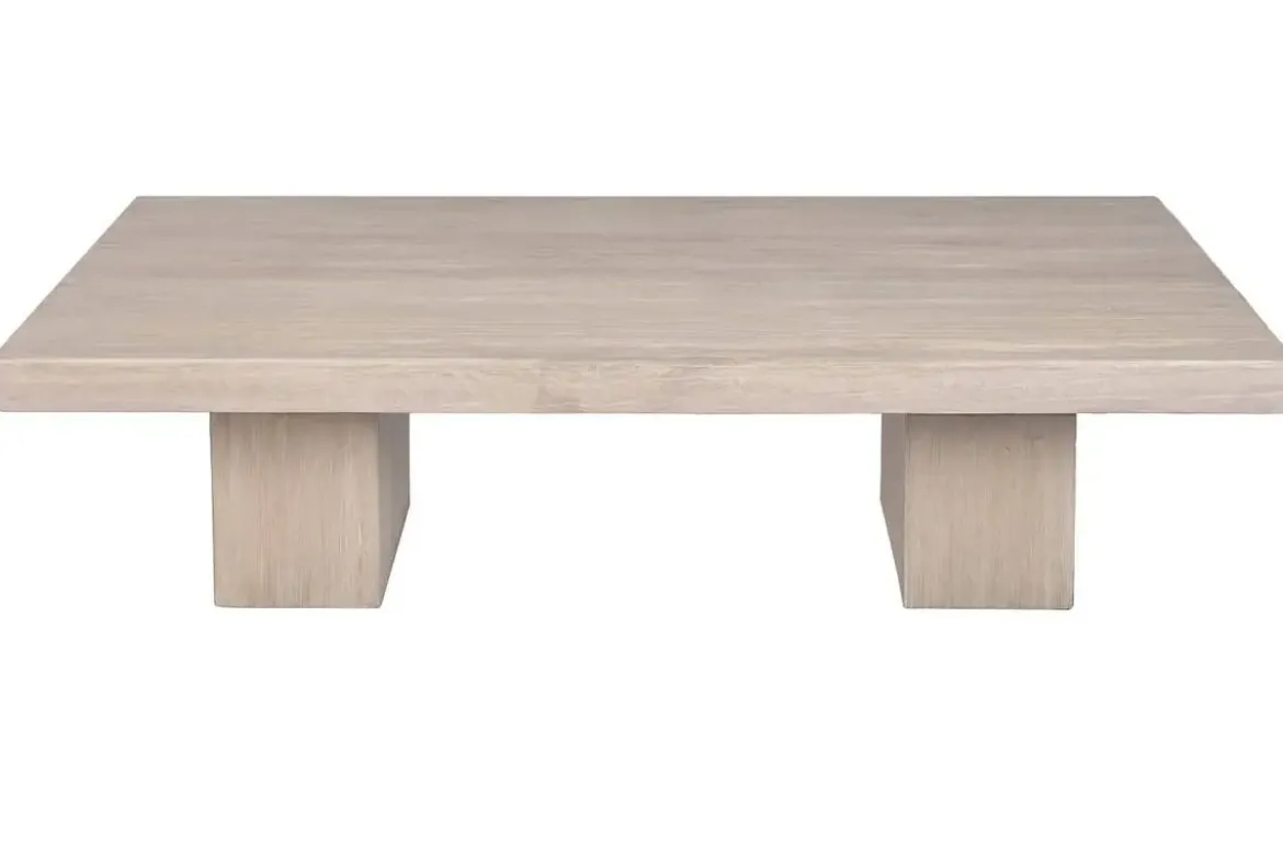 Mesa de Centro de Madera Olmo Macizo 170 cm Natural MB-226317